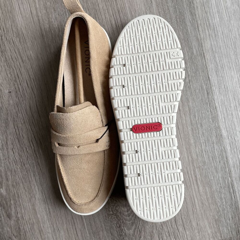Vionic Journey Uptown Loafer Sand Suede Women's 10 - Picture 4 of 5